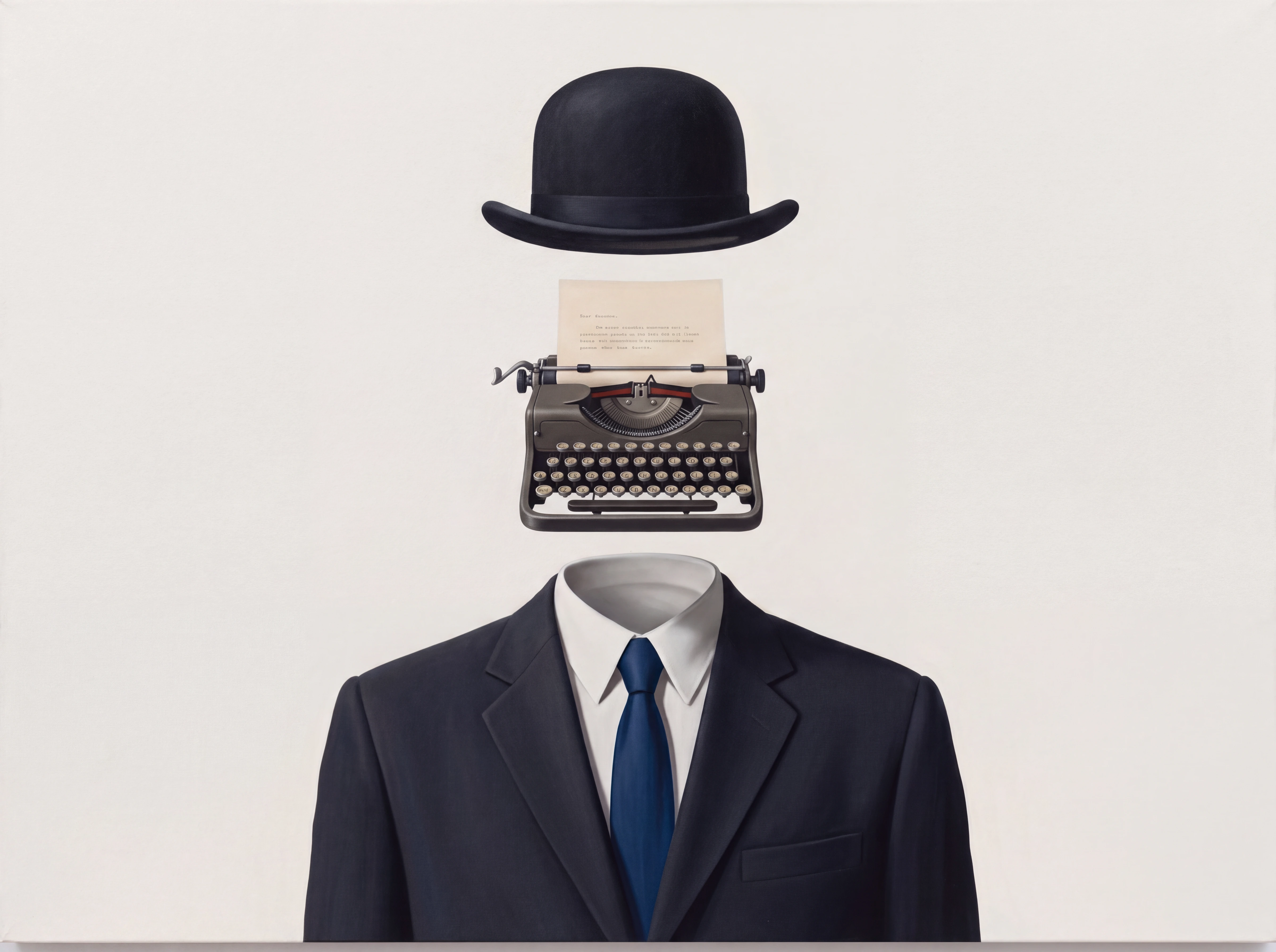 Paco, a bowler-hatted figure with a typewriter